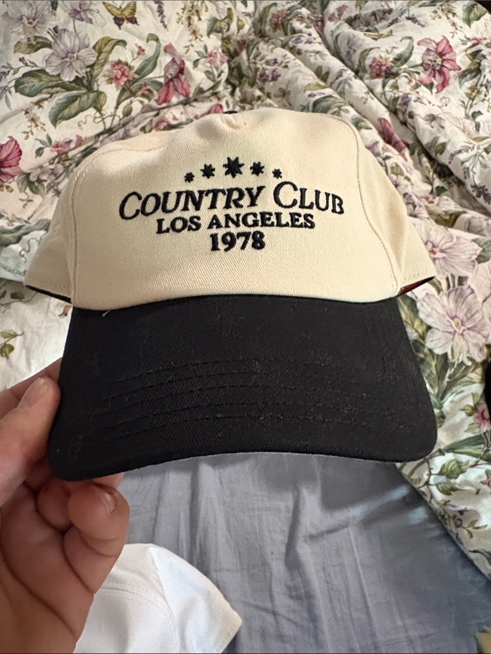 Country Club Los Angeles 1978 Two-Tone Baseball Cap - Cream & Black